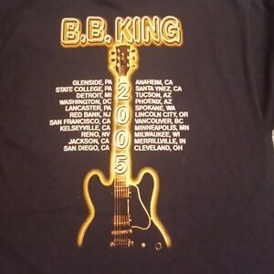 B.B. King Concert Tee Shirt 2002 King road show men's size large